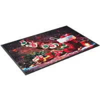 Kleen-Tex Fußmatte "Advent Season", rot (bunt), B:50cm H:7mm L:75cm, Polyamid, Teppiche, Fußmatte, Schmutzfangmatte, Motiv Weihnachten, waschbar