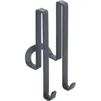 Metaltex 401109000 Origin Lava Duschhaken, TouchTherm, matt schwarz