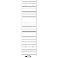 LuxeBath Badheizkörper Mittelanschluss 500 x 1800 mm Weiß gerade mit Thermostat und Anschlussgarnitur Universal Eck- und Durchgangsform, ohne Heizstab