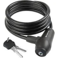 M-Wave 231010, Kabelschloss, Schwarz, Silikon, Schlüssel, 1500 mm, 8 mm