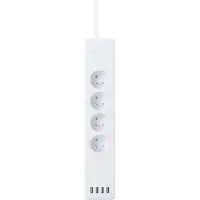 WOOX R4027, Drinnen, Typ E, Acrylnitril-Butadien-Styrol (ABS), Kunststoff, Weiß, 4 AC-Ausgänge, 230 V