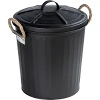 Wenko Kosmetikeimer "Gara", schwarz, B:24cm H:28,5cm T:23cm, Stahl, Mülleimer, Kosmetikeimer