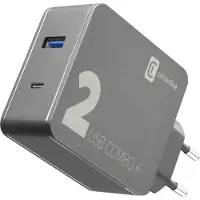 Cellularline MULTIPOWER 2 COMBO PLUS - USB-C Laptop, MacBook, Smartphones, Drinnen, AC, 1,6 m, Schwarz