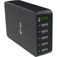 I-Tec USB Smart Charger 6x USB-A Port 52W, Drinnen, AC, 5 V, 2,4 A, 1,5 m, Schwarz