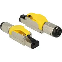 DeLOCK 86287, RJ-45, Silber, Gelb, Zink, Cat6a, S/UTP (STP), 18,4 mm