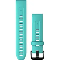 Garmin Quickfit-armbänder, Silikon aqua/schwarz 20 mm