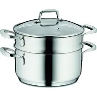 kela Dampfgarer Topf 20cm FLAVORIA Induktion 2.4L Glasdeckel Einsatz