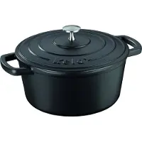 kela Calido, 3,8 l, Schwarz, Eisenguss, Emaille, 24 cm, 120 mm