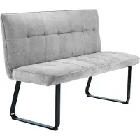 ByLiving Polsterbank "Talea", grau (hellgrau, schwarz), B:140cm H:92cm T:58cm, 100% Polyester, Sitzbänke, Polsterbank, Breite 140 oder 160 cm, in verschiedenen Farben erhältlich