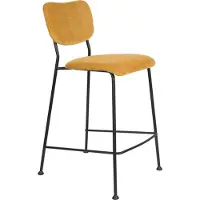 Zuiver Benson Barhocker mit Rückenlehne 64,5 cm Gelb - 2 er Set