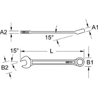 Ks Tools XL Ringmaulschlüssel abgewinkelt - 517.1510