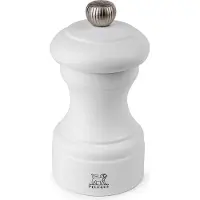 Peugeot Salzmühle BISTRO, Buchenholz, Praktische Gewürzmühle für eine grobe bis sehr feine Mahlung, Farbe: matt weiß