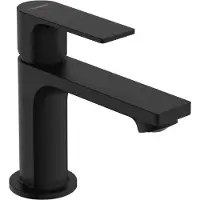 Hansgrohe Waschtisch-Einhebelmischer Rebris E 80 CoolSt m Zugstangen-Ablaufgarnitur, mattschwarz