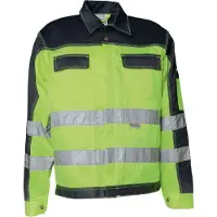 Planam Warnschutz Bundjacke zweifarbig Gr. 46 gelb/marine