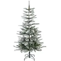 50nrth Evergreen Weihnachtsbaum Cedar Frost Kiefer mit Metallständer 150 cm Hoch Ø 90 cm