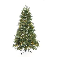 50nrth Evergreen Weihnachtsbaum Sherwood Fichte inkl. LED 210 cm Hoch Ø 134 cm