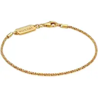 KUZZOI Armkette "Armband Herren Basic Kordelkette Gedreht 925 Silber" Gr. 210, gold, Armbänder, Herren, 210, Silber 925 (Sterlingsilber), Armkette