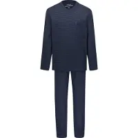 Ammann Schlafanzug "Schlafanzug lang Men / Nightwear", Herren, Gr. 52, grau (total eclipse), Obermaterial: 100% Baumwolle CO., Homewear-Sets Schlafanzug