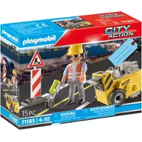 Playmobil City Life Bauarbeiter mit Kantenfräser, Aktion/Abenteuer, 4 Jahr(e), Mehrfarbig, Kunststoff