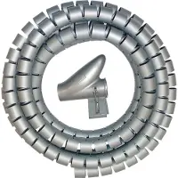 Kopp 33366332 Kabelorganisierer mit hilfreichem Zubehör zum einfädeln, Ø 20mm, Farbe: silber