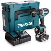 Makita DHP484RTJ, Handbohrmaschine, Ohne Schlüssel, Schwarz, Blau, 1,3 cm, 3,6 cm, 1,3 cm