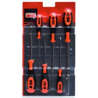 Bahco Set Mit 6 Schlitz-und Kreuzschlitzschraubendrehern Mit Gummigriff-ph1ph2 5.5-6.5 Mm 3-4 Mm