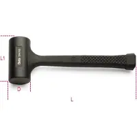 Beta Gummierter, bolzenloser Hammer 65 mm - BE 1391/65