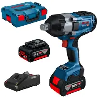 Bosch GDS 18V-1050 H, Schlagschrauber, Pistolengriff, 3/4", Schwarz, Blau, Aufhängerhaken, 1750 RPM
