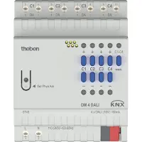 Theben 4940300 4-fach DALI-Aktor als Schnittstelle DALI und KNX, DALI-2 zertifiziert DM 4 DALI KNX