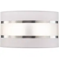 Helam Lampenschirm Helen E27 Ø25/Höhe 15cm weiß/silber