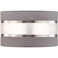 Helam Lampenschirm Helen E27 Ø25/Höhe 15cm grau/silber