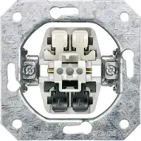 Siemens Geräteeinsatz UP Ausschalter 2P, 10A, Drucktasten-Schalter, Metall, Mehrfarbig, IP20, DIN-Schiene, 10 A