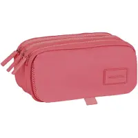 Safta Dreifaches Mehrzweck-Etui Marsala 21,5 x 10 x 8 cm Granatrot