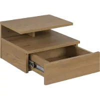 Actona Nachttisch GROUP "Ashlan Nachtkommode", braun (wildeiche), B:35cm H:22,5cm T:32cm, Tische, Nachttisch, Nachtschrank, wandmontiert, 1 Schublade, 1 Fachboden, Metallschienen