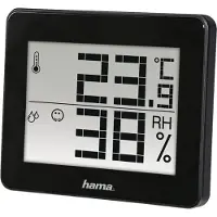 Hama Innenwetterstation "Thermo-/Hygrometer "TH-130", Schwarz Thermometer", schwarz, Wetterstationen, Innenwetterstation