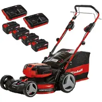 Einhell Akku Rasenmäher GE-CM 36/47 S HW Li - Kit- Rasenmäher mit Radantrieb 47 cm - 4 X 4Ah