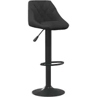vidaXL Barhocker Schwarz Samt