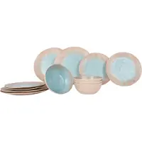 Gimex Geschirrset Melamin 12-tlg. beige für 4 Personen