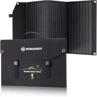 Bresser Solar-Ladegerät 120W faltbar mit USB-C QC3.0 DC-Ausgang für Outdoor Camping Reise