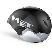 Met Codatronca Fietshelm - Tijdrit - Maat L - Black Silver Matt Glossy