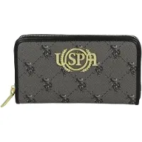 U.S. POLO ASSN. Geldbörse Hampton Zip Wallet Black grau