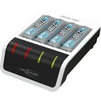 Ansmann Akku Ladegerät für 4x AAA AA Akkus, inkl. 4x AA 2100mAh