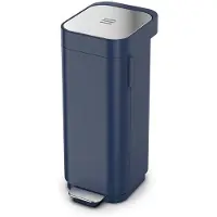 Joseph Joseph Joseph & Joseph Mülleimer mit Klappdeckel Treteimer Porta 40 l blau