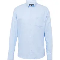 Bugatti Langarmhemd "Button-Down", Herren, Gr. 3XL, Normalgrößen, blau (hellblau), 100% Baumwolle, normal, eckige 2-Knopf-Manschette, Hemden Langarmhemd, Oxford Modern Fit