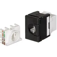 Q-LANTEC MKB-U6-1, Schwarz, Weiß, RJ-45, Weiblich, 22/26, Acrylnitril-Butadien-Styrol (ABS), 250 MHz