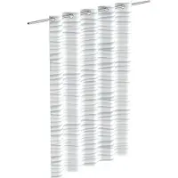 Eisl Duschvorhang "White Wave", weiß (weiß wave), B:180cm H:200cm, Polyester, Duschvorhänge, Duschvorhang, waschbarer Antischimmel Textil Vorhang (Höhe 200 cm)
