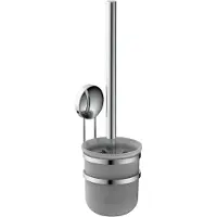 Eisl WC-Reinigungsbürste , grau (chrom), B:12cm H:37cm L:12cm, Edelstahl, Reinigungsbürsten, WC-Reinigungsbürste, Edelstahl, Toilettenbürstenhalter, Wandmontage ohne bohren