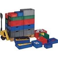 LA-KA-PE LA KA PE Transportstapelkasten grün L300xB200xH145mm Wände / Boden geschlossen PP - TK300/ 145-0