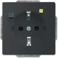 Busch-Jaeger 3120EUCB-885 FI-SCHUKOMAT SCHUKO Steckdosen-Einsatz Safety+ schwarz matt - Plattform 63 2CKA003116A0671 3120EUCB885