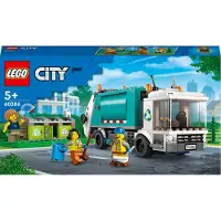 LEGO 60386 City Müllabfuhr, Müllwagen Spielzeug mit Mülltonnen für Kinder ab 5 Jahren, Lern- und Sortierspielzeug, Serie Nachhaltiges Leben